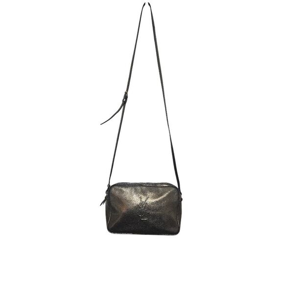 Calf lame monogram small YSL camera crossbody bag - Picture 1 of 11